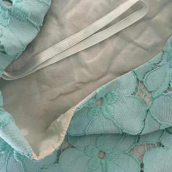 Diane Von Furstenburg Sarita floral lace in soft turquoise color - Picture 7 of 13